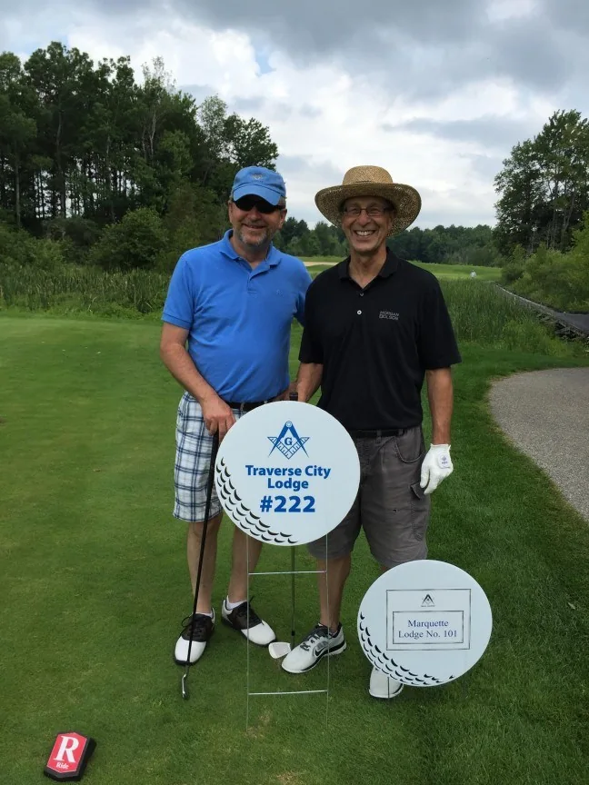 Golfers at a charitable golf event