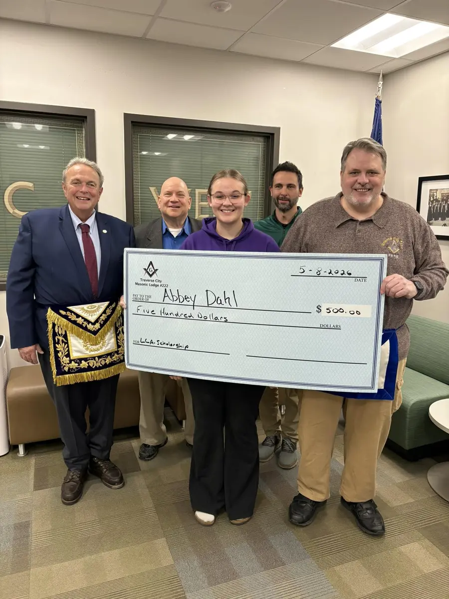 Supporting Neighbors with a Donation — Traverse City Lodge No. 222 photo archive