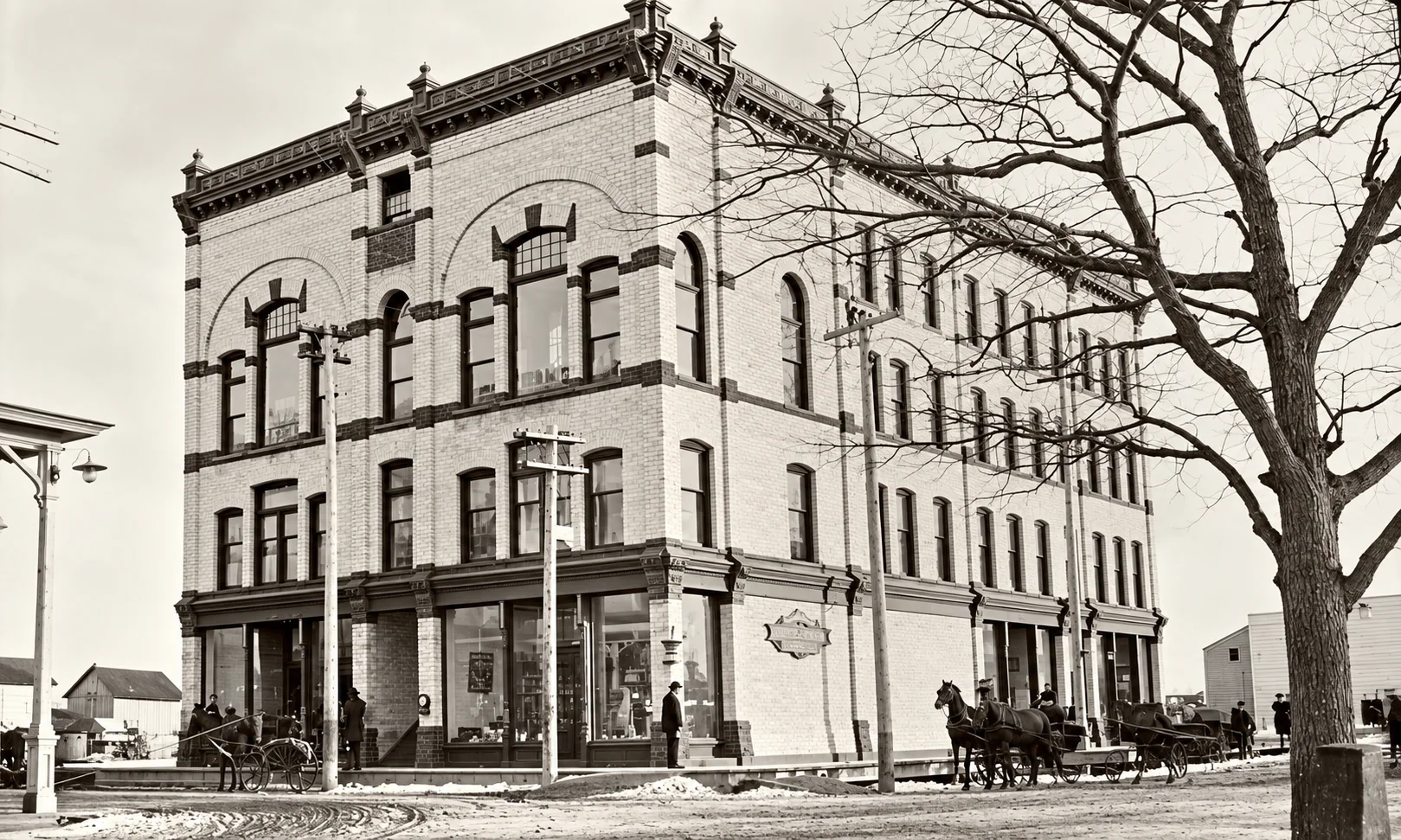 Archival-style image supplied of the former Masonic building in Traverse City