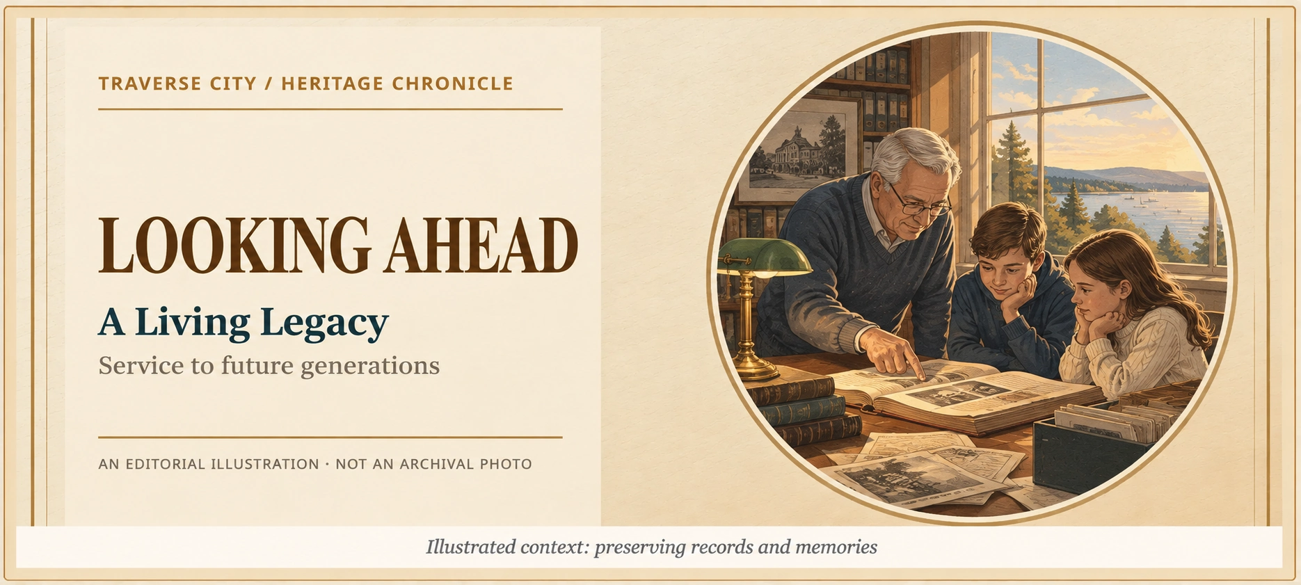 Editorial illustration for chapter 7: A Living Legacy